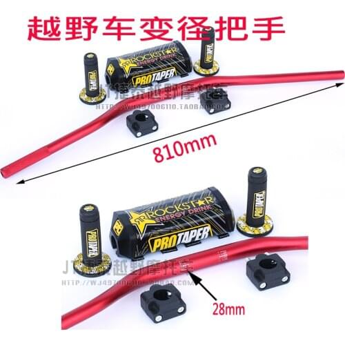 Handlebar For PRO Taper Pack Bar 1-1/8" Handle bar Pads Grips Pit Pro Racing Dirt Pit Bike Motorcycle CNC 28.5mm Adapter