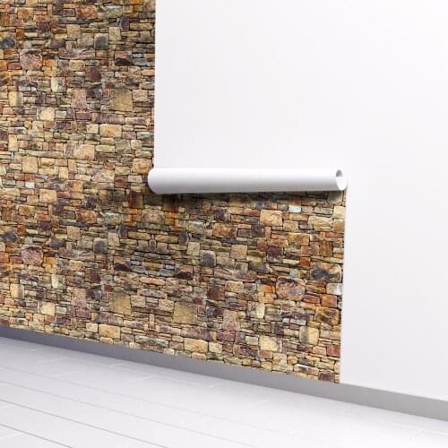 2020 New Released Rock Stone Style Thickened Waterproof Self-Adhesive Wallpaper for Room Decoration and Furniture Renovation