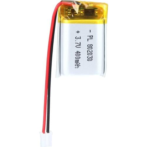 YDL 3.7V 400mAh 802030 Rechargeable Lipo Battery with JST Connector