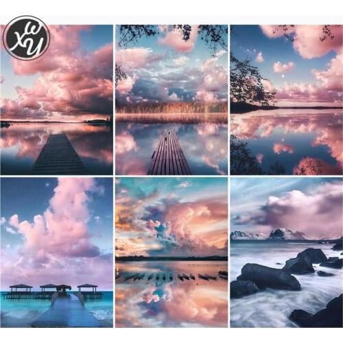 Scenery Diamond Painting Kits for Adults Seaside Landscape Diamond Mosaic 5D Full Drill Art Diamond Accessories Embroidery Decor