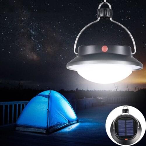 Portable Solar Powered 60 LED Camping Light Lantern Hanging Umbrella Tent Light 5 Modes Sola Lamp For Home Outdoor Hiking