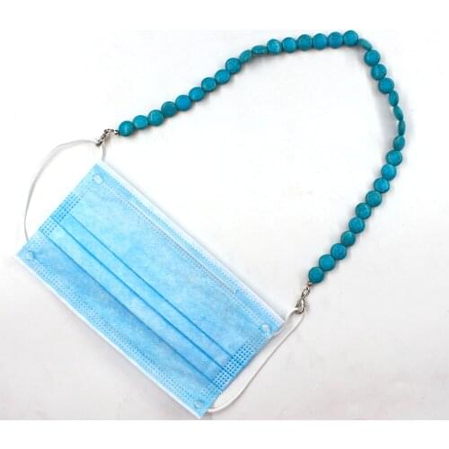 Mask Lanyard Handy&Convenient Safety Mask Rest&Ear Holder Crystal And Natural Stone Charm Mask Hanging Accessory