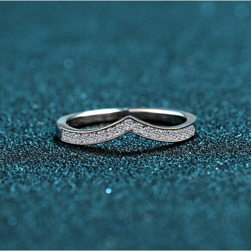 Silver 0.12 Carat Excellent Cut D Color Moissanite Minnie Cocktail Ring Silver 925 Wedding Jewelry Female Engagement Party Gift