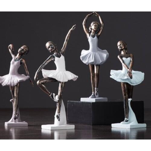 Nordic ins modern minimalist creative ballet dancer girl statue room bedroom princess room desktop decoration accessories