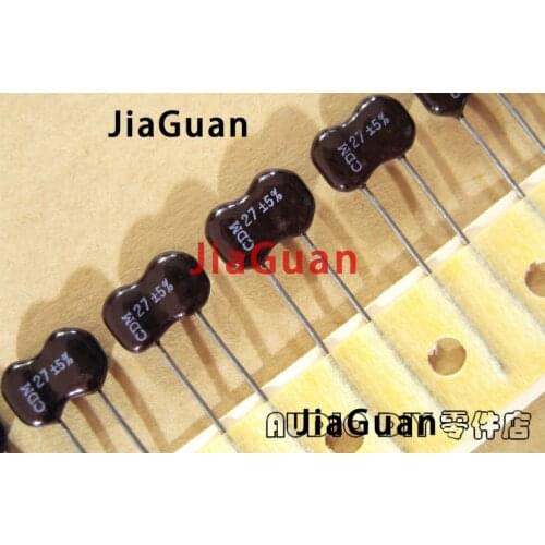 20PCS Mexico CDM Silver Mica 500V27PF P5MM mica capacitor 500V 27P 27pF/500V 5% CDR15ED270J03