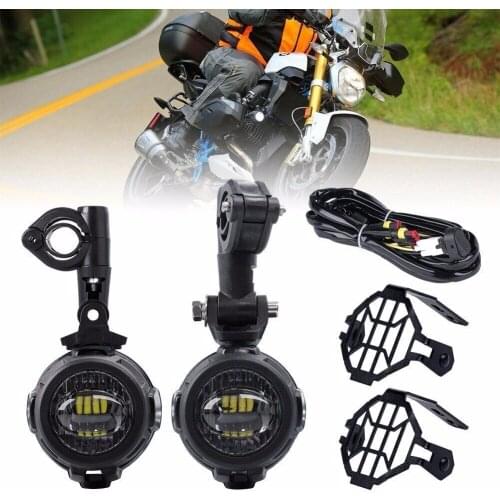 Universal Motorcycle LED Auxiliary Fog Light Assemblie Driving Lamp For BMW R1200GS Brackets /F800GS/F700GS/F650FGS Headlight
