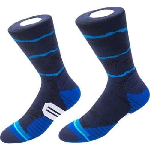 Knitted Basketball Socks Medium Tube Running Socks Basket Ball Football Outdoor Riding Functional Compression Men Sports Socks