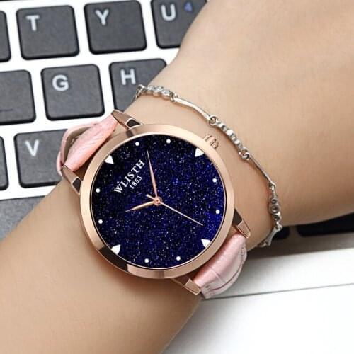 WLISTH Ladies Watch With Leather Strap