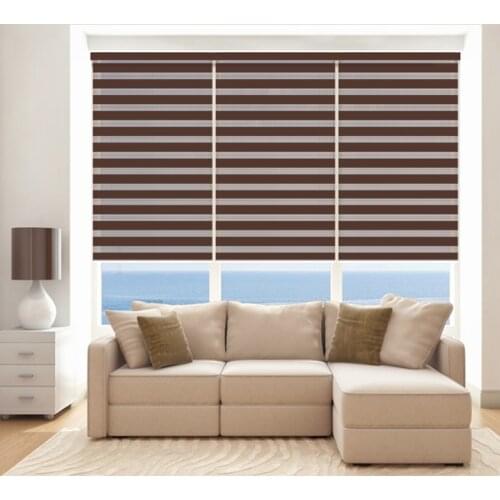 Valance system zebra blinds customized size 70-90% shading rate day night widow shades for bedroom kitchen
