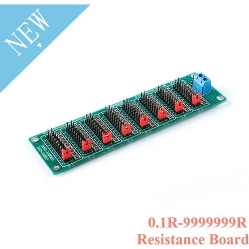 0.1R-9999999R Programmable Resistor Resistance Board Module 1/2W 1% 8pcs Jumper Caps 0.1-9999999MΩ