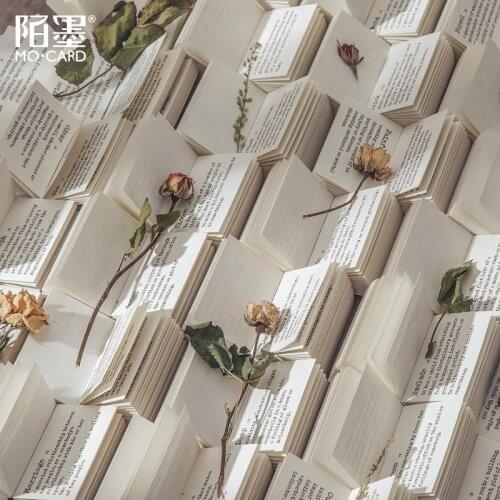 100Sheets/Pack Retro Word Vocabulary Material Paper Memo Pad Stationery Note Agenda Planner School Supplies Bullet Journal n1045