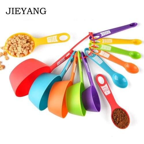 12pcs Multi Purpose Spoons/Cup Measuring Tools Set PP Coffee Sugar Scoop Cake Baking Accessories Plastic Handle Kitchen Gadgets
