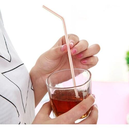 1500 Pcs Flexible Plastic Straws Striped Multi Colored Disposable Straw 8 Inch Wedding Champagne Flutes Disposable