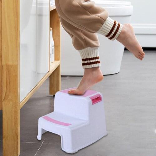 2 Step Stool Toddler Kids Stool Toilet Potty Training Slip Resistant for Bathroom Kitchen TUE88