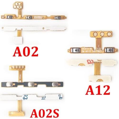 20Pcs/lot,New For Samsung Galaxy A02 A02S A12 Power On Off Volume Side Button Key Flex Cable Replacement Parts
