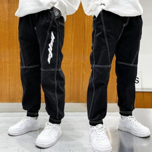 2021 Thread Baby Spring Autumn Jeans Pants For Boys Children Kids Trousers Clothing Teenagers Gift Home Outdoor High Quality