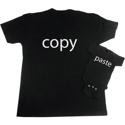 2021 Copy Paste Family Matching Clothes Tshirt Baby Bodysuit Family Look Father Son Family Clothes Short Sleeves Tops Tee