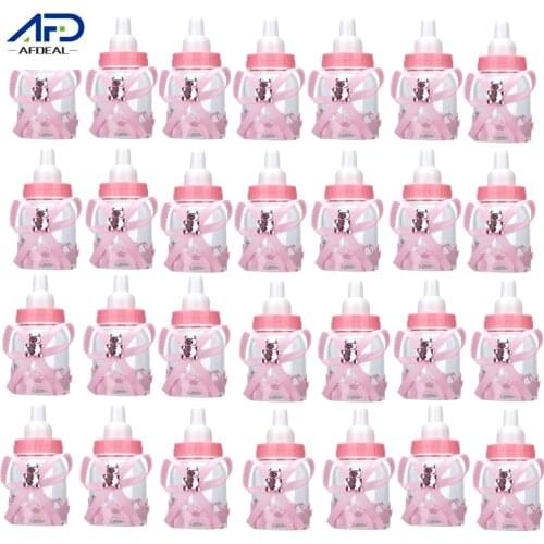 12/24/36pcs Girl Boy Baby Shower Decorations Chocolate Candy Bottle Baptism Favors Box Mini Feeding Bottles Birthday Party Gift