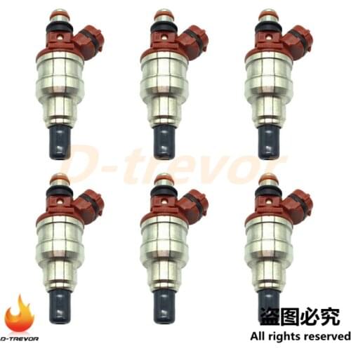 6pcs 23250-35040 Fuel Injectors Nozzle For 1988-1995 Toyota 4Runner Pickup T100 22RE 2.4L 2.7L 3.0L 23209-35040