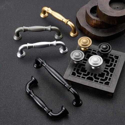American golden handle Chinese wardrobe handle Simple European style wardrobe handle cabinet wardrobe handle