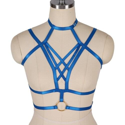 Harajuku Bdsm Erotic Lingerie Cage Bra Sexy Womens Lingerie Costumes Body Garter Strap Belt Harness Bondage Cosplay Stockings