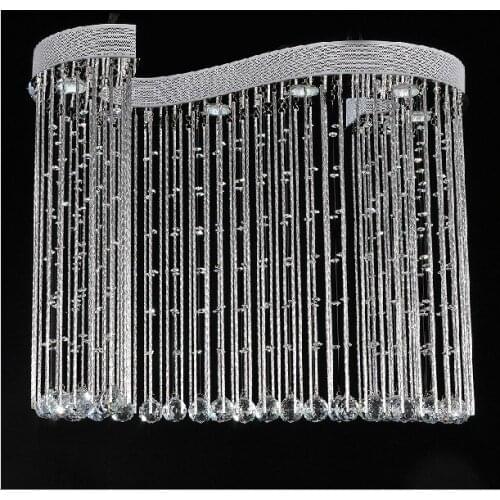 Free shipping guranteed 100% "S" design modern crystal chandelier, lustres candelabros cristal light for living room