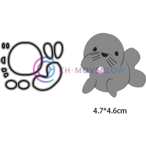 CH Walrus Stencil Metal Cutting Dies For Scrapbooking Practice Hands-on DIY Album Card Handmade Tools
