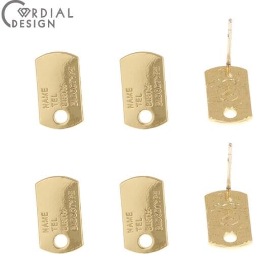 Cordial Design 100Pcs 7*18MM Jewelry Accessories/Earrings Stud/Hand Made/Rectangle Design/DIY/Jewelry Finding & Components