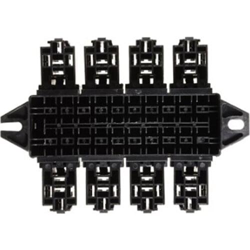 20 Slot Blade Fuse Holder 8 Way Relay Circuit Box Protector Block For Car With 10 * Terminals For Automotive Marine Accessories