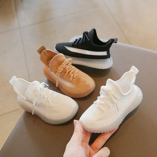 Childrens sports shoes 2021 spring autumn boys coconut shoes new girls casual net shoes breathable baby white shoes size 21-32