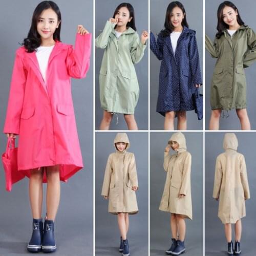 Ladies Rain Coat Women Raincoat Breathable Portable Rainwear Suit Long Travel Camping Accessories Non-toxic Waterproof 1 Pcs