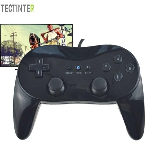For Wii Mini Classic Controller Pro Black White Gamepad For Wii Remote Accessories Video Games Joystick