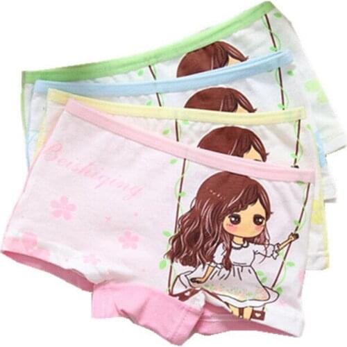 10Pc/Lot Girls Cotton Underwear Boxers Pant Soft Comfortable Cute Girls Underwear Baby Girl Clothes for 2 To 12 Y