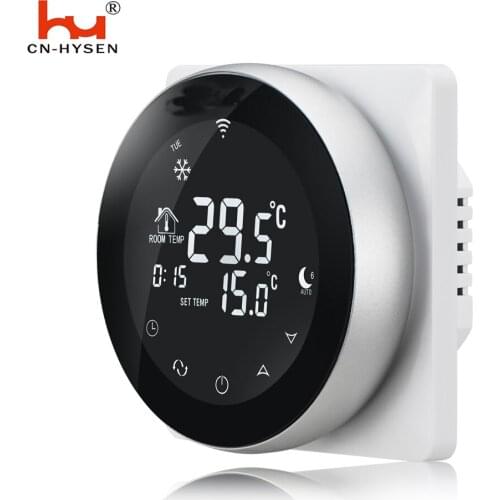 HY312-WIFI Round Smart Thermostat Large LCD Touch Screen Electric Underfloor Heating WIFI Contral Tuya Alexa