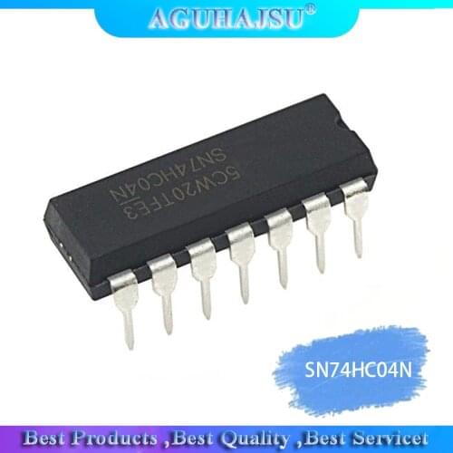 10PCS SN74HC04N DIP14 SN74HC04 DIP 74HC04N 74HC04 Six-way inverter In-line DIP14 integrated circuit IC chip