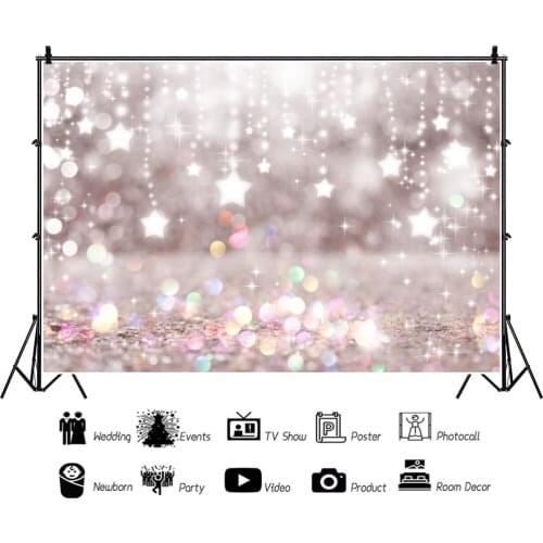 Beautiful Multicolored Glittering Stars Spots Backdrops Artistic Photos Background Decorations for Portrait Photography Props