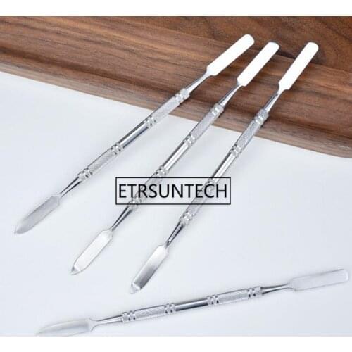 Stainless Steel Spoon Polish Cream Blender Mixing Palette Spatulas Spoon Stick Rod Tone Makeup Cosmetic Nail Art Tool F1746