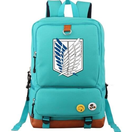 Printing Small Backpack Anime Attack on Titan Scout Legion Survey Corps Mochila Feminina Cartoon School Bags for Teenage Girls