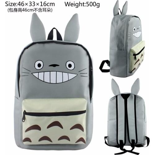 Lovely Student Large Volume Student Backpacks Cartoon Anime Cute Cat Totoro Shoulder Bags Toys for Chidlren 46X33X16CM