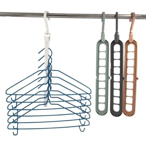 Multi-port Support Circle Clothes Hanger Clothes Drying Rack Multifunction Space Saving Hanger Magic Clothes Hanger