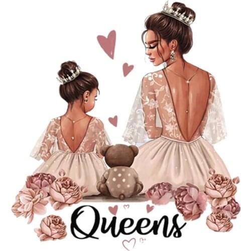 Super Queen Patches For Clothing Diy Thermal Transfer Washable Iron Patch For Girls Mom Fashion T-Shirt