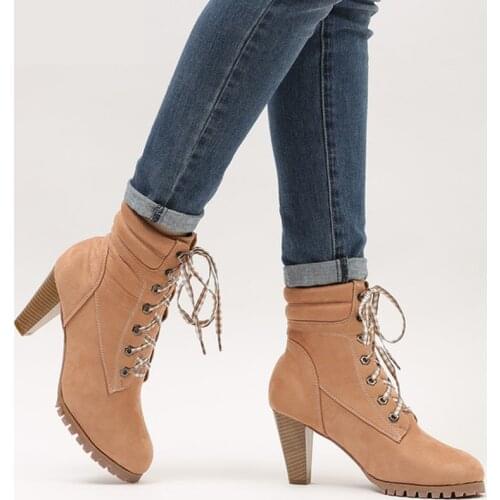 For New style autumn and winter womens boots European and American hot style strappy thick high-heel boots