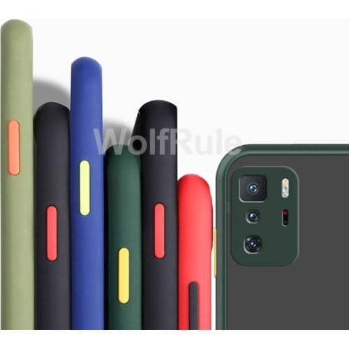 Shockproof Matter Case For Xiaomi Poco X3 GT F3 M3 Pro X3 NFC Soft TPU Frame Bumper Protective Cover For Poco X3 GT Phone Cases