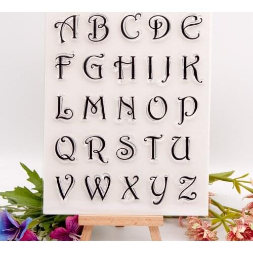 Diy Transparent Silicone Rubber Standard Stamp for Scrapbooking Clear Stamps Card Making Stamps Vintage Alphabet