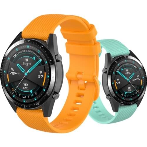Sports Silicone Wrist Strap For Huawei Watch GT 2 / GT Smart Watch Band Replacement 22mm 20mm Wristband Bracelet Accessories