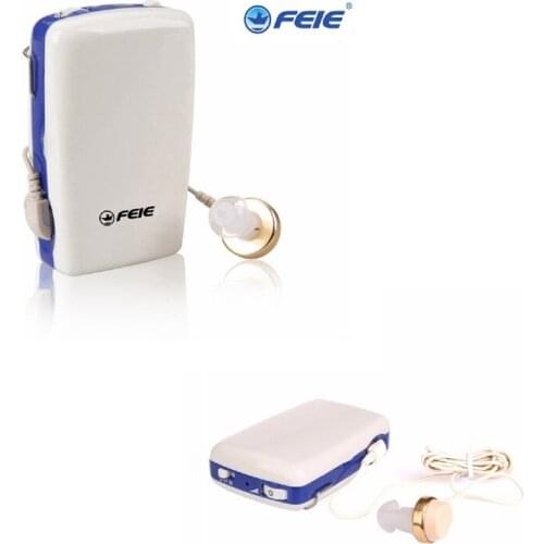 S-6A Pocket Hearing Aid Sound Amplifier Adjustable Volume Tone Earphone 3 Size Earplugs Enhancement Machine Ear Care for Elderly