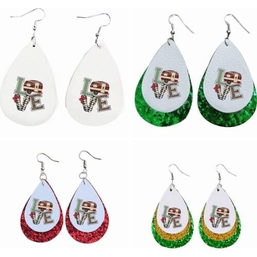 Earrings- Love Camper Faux Leather Teardrop Earrings We Are Now In stock