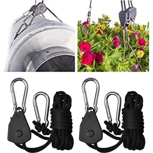 Pulley Ratchets Kayak And Canoe Boat Bow Stern Rope Lock Tie Down Strap 1/4 Inch Heavy Duty Adjustable Rope Hanger