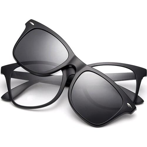 Clip on Sunglasses Clip on Glasses Square Lens Men Women Mirror Clip Sun Glasses Night Vision Driving Sunglasses for Men