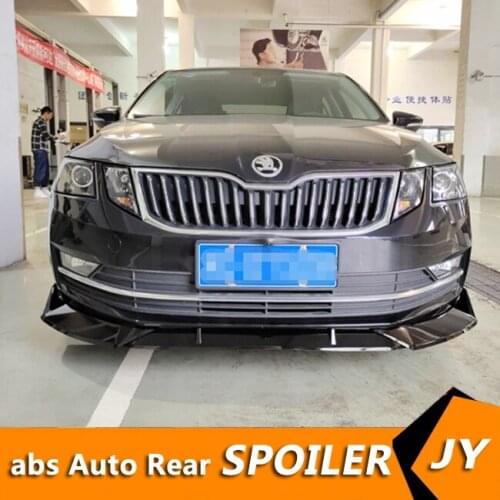 For Skoda Octavia Body kit spoiler 2018-2019 Skoda Octavia WX ABS Rear lip rear spoiler front Bumper Diffuser Bumpers Protector